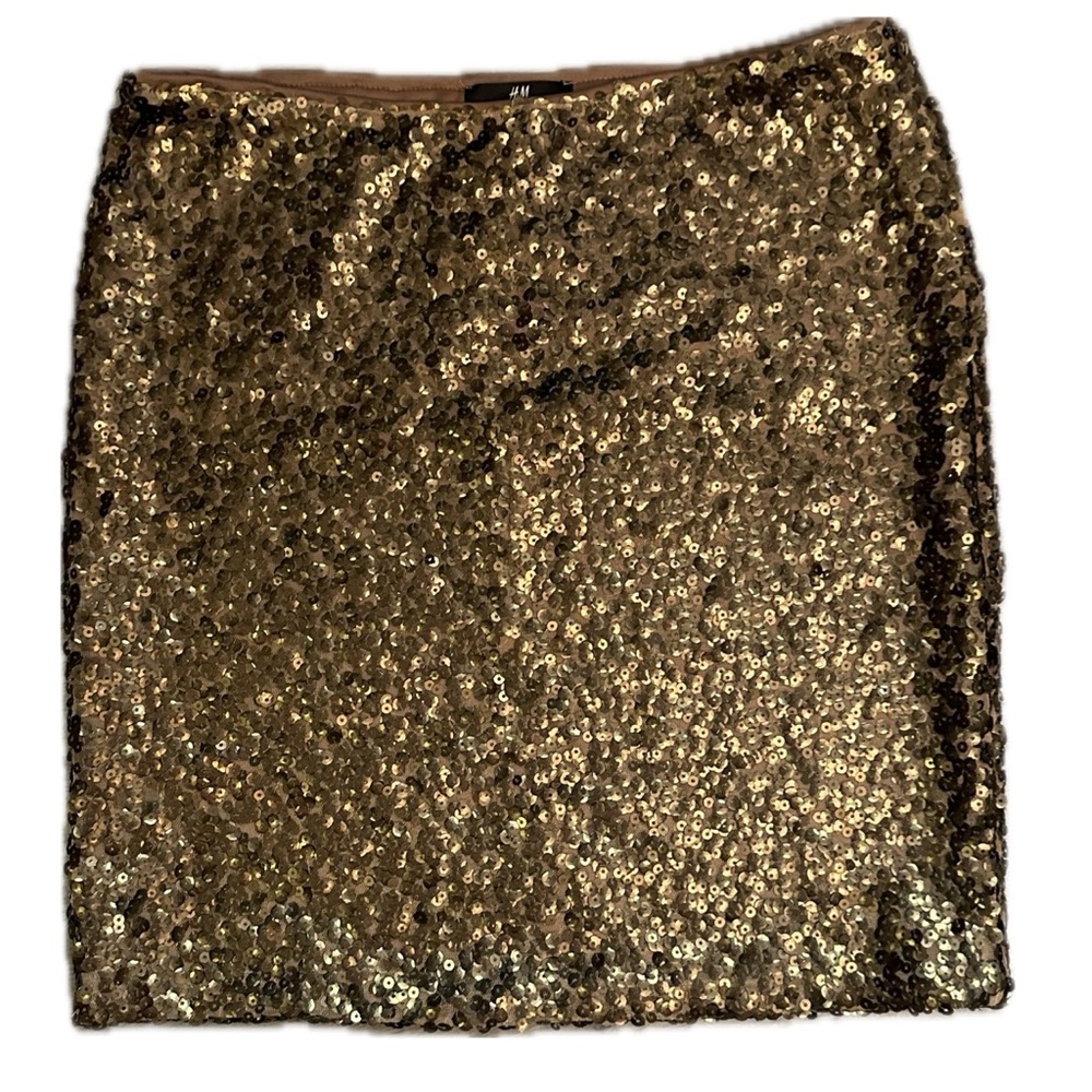H&M GOLD SEQUIN SKIRT